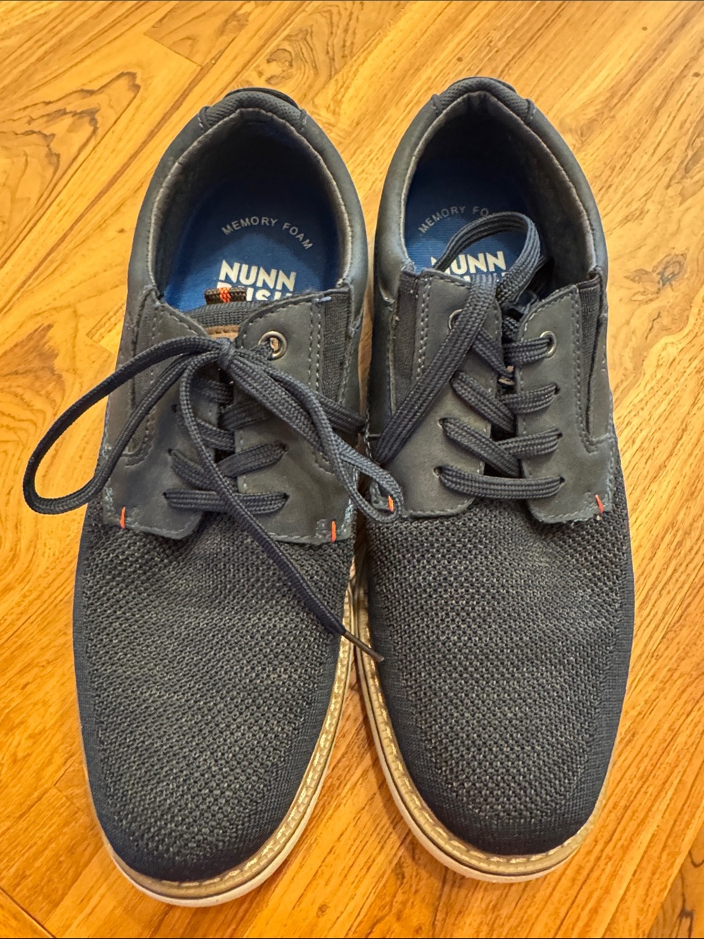 Nunn Bush Bloom Men's Navy Knit Lace up Casual Shoes size 8.5